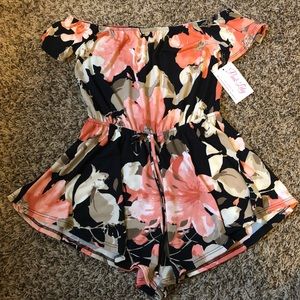 Pink lily boutique romper